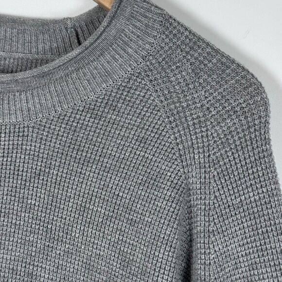 Ministry of Supply Atlas Sweater Mens XL Gray Waffle Knit Performance Pullover - Picture 6 of 9